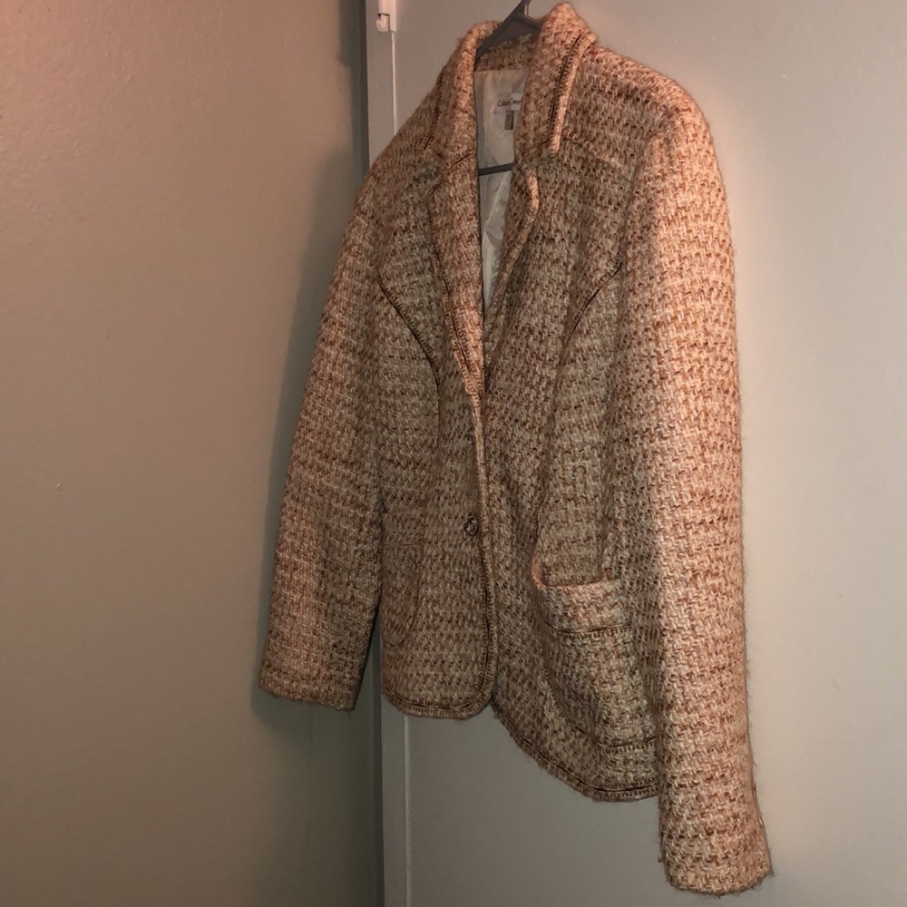 Coldwater Creek Tweed Blazer in Beige and Brown - Picture 6 of 9